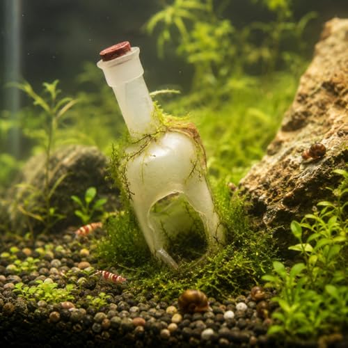 LUOZZY Small Shrimp Hideout for Aquarium Fish Tank Resin Fish Hideout Small Aquarium Cave Hideout for Home Office