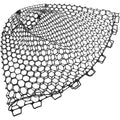 FRCOLOR Silicone Mesh Fishing Net Replacement, Foldable Fish Net Bag Without Handle, Lightweight Black Silicone Fish Netting for Freshwater and Saltwater Fishing