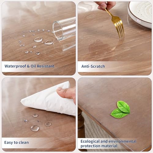 14 x 63 Inch Clear Table Cover, 2mm Thick Protector - size: 14" x 63"