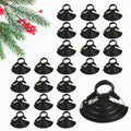 AccEncyc Suction Cups with Loops 24Pcs Window Suckers with Ring Car Glass Windshield Sunshade Suction Cups Aquarium Heater Suction Cups Glass Suction Pads for Seasonal Xmas Decorations (Black)