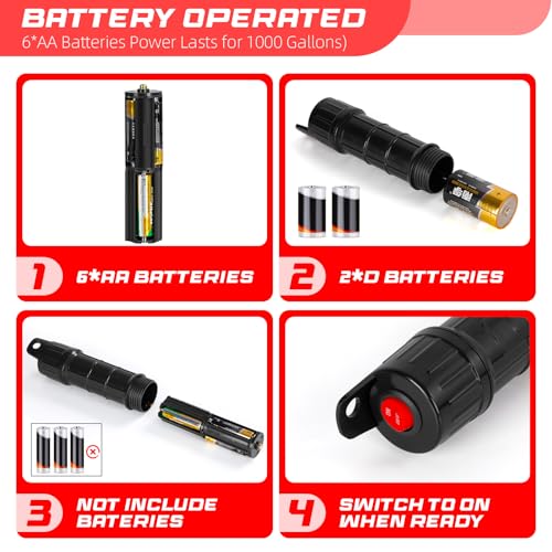 Portable Transfer Pump Battery Operated Electric Siphon Pump for Gas, Fuel, Diesel, Water Transfer 2.4 GPM Flow Oil Extractor, 47 Inches Hose-Easy to Use Hand Fuel Pump, Multi-Use Transfer Pump(Red) - size: 1 Pack Red 2