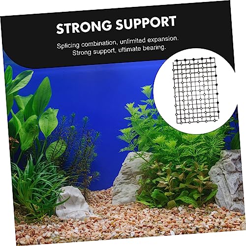Mikikit 2pcs Gravel Aquarium Divider Wear-Resistant Isolation Plate for Fish Tanks Multi Under Gravel Board Easy Installation Splicing Circulation - color: Black