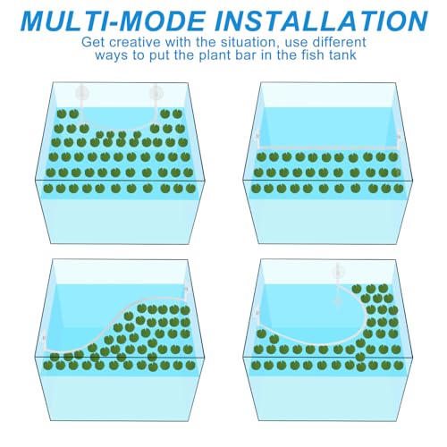 2 Pcs Aquarium Floating Plant Corral, Floating Plant Fence for Aquarium Accessories, Separates Floating Plants, Auto-Adjusts Height with Water Level, Suitable for All Floating Plants and Aquariums.