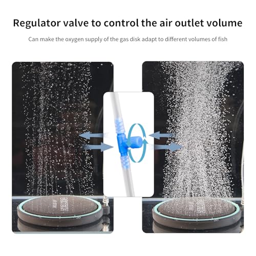 UPETTOOLS Aquarium Air Stone 2.0 Inch Nano Oxygen Diffuser Disc for Ultra-Fine Bubbles, Super Quiet Aeration for Small Fish Tanks, Nano Aquariums & Hydroponic Systems - size: 2 inch