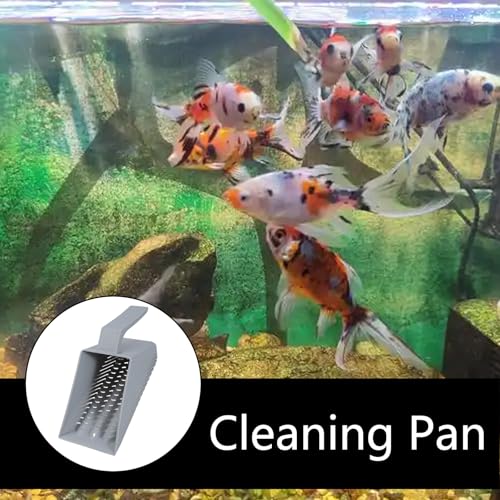 Aquarium Sand Shovel Gravel Strainer Substrate with Ergonomic Handle Sifter for Fish Tank Garden Scooper