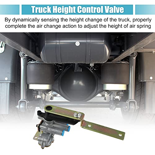 X AUTOHAUX 1 Set Air Height Leveling Control Valve 90054007 for Chevrolet for Kenworth for Volvo Trucks Tractor Trailer RVs Bus Height Control Air Suspension Valve 1/8" Port
