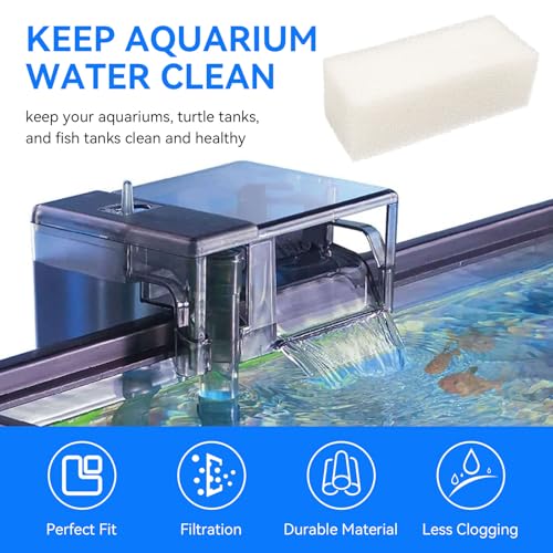 6 Pack Foam Insert Replacement for AquaClear 110 Power Filte 500 GPH Power Filter Sponge Aquarium Filter Media Pad Compatible with Aqua Clear 110 for 60 to 110 Gallons Fish Tank (Part#A623)