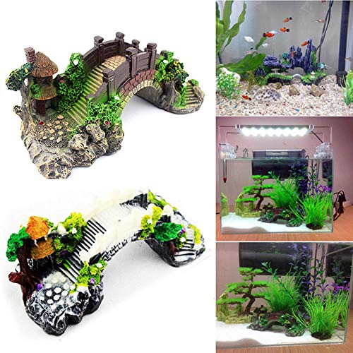 Aquarium Ornament Resin Arch Bridge Bridge Aquarium Fish Tank Ornament Decoration for Aquarium Fish Tank Landscape and Home, Aquarium,2.7"*3.3"*6.8"