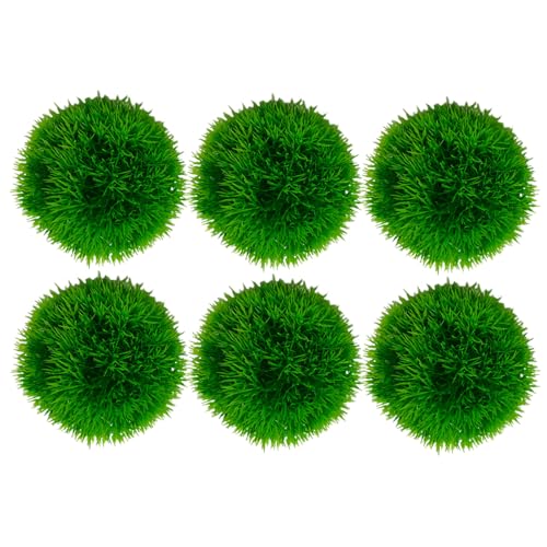 Fish Tank Aquatic Plant Artificial Plants s 6pcs Artificial Grass Green Plastic Aquarium Decorate Home Decor Faux Plant Aquarium Plastic Grass - size: 9x9cm