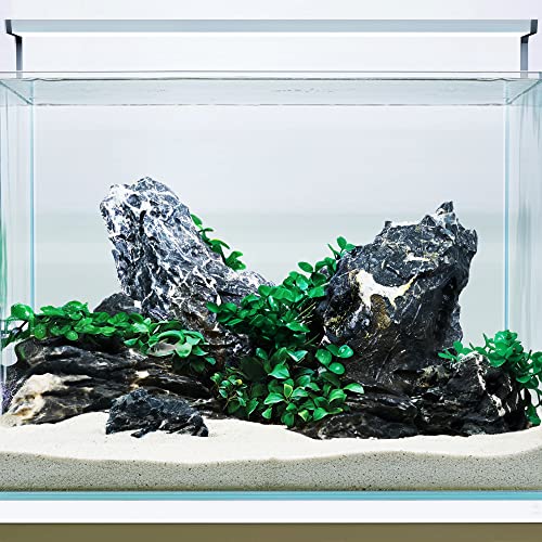 LANDEN Dark SEIRYU Stones Natural Rocks(17lbs, 3~11 inches,7-8pcs) for Aquarium, Paludarium, Terrariums, Landscaping Rocks, Decorative Aquarium Rocks - size: 08 Dark Seiryu Stones(3-11inch,17lbs)