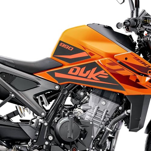 For 990 Duke DUKE990 DUKE 990 2024 motorcycle tank pad Fuel tank sticker accessories fuel tank pad anti-slip side fuel tank pad knee pad grip pad - color: DUKE990 orange