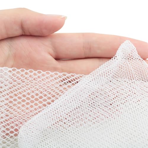 DGZZI 4PCS Fish Tank Filter Bags Reusable Media Mesh Bags with Zip Ring Bags for Aquarium Fish Tank Filter Material White