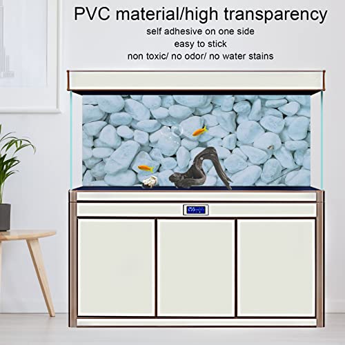 3D PVC Aquarium Background Poster, Self Adhesive Fish Tank Decoration, Realistic Underwater Scene Wallpaper for Freshwater and Saltwater Aquariums with Non Durable (122 * 50CM) - size: 122*50CM