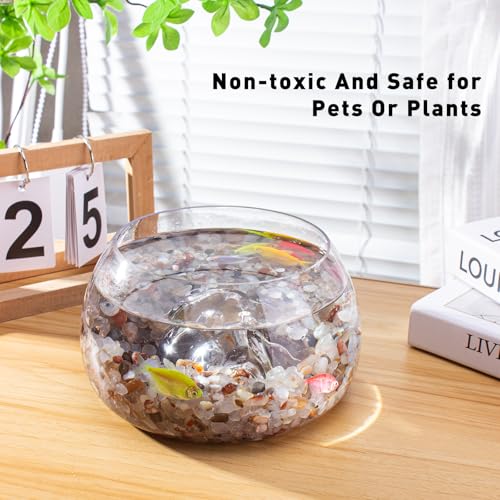 0.5 Lb/230g White Agate Crystal Pebbles Stones Aquarium Gravel Rocks, Natural Landscaping Pebbles Decorative Vase Filler Tumbled Crushed Stones for Fish Tank|Garden|Home, 5-7mm - color: White Agate, size: 0.5 LB