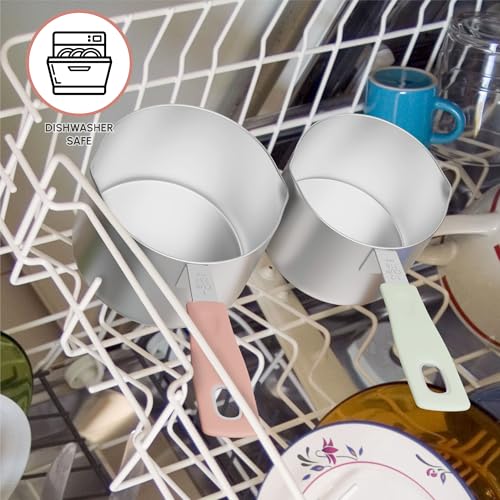 CuttleLab Measuring Cups and Measuring Spoons Set of 14 - Stainless Steel Measuring Cups and Spoons Set, Includes 1/8 Teaspoon Measuring Spoon, 1/8 Cup Measuring Cup, Leveler Dry (14, Country Chic) - color: Country Chic