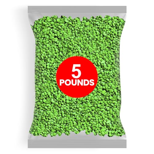 Hygloss Products Craft Rocks, Mini Stones for Art Projects - Bag O' Gravel, Neon Green, 5 lb - color: Neon Green, size: 5 lb, style: Gravel