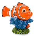 Penn-Plax Finding Nemo on Coral Ornament - Mini Aquarium Decor for Small Freshwater and Saltwater Tanks or Bowls - Durable Fish-Safe Resin Coral Design - Easy to Clean, 2-Inch
