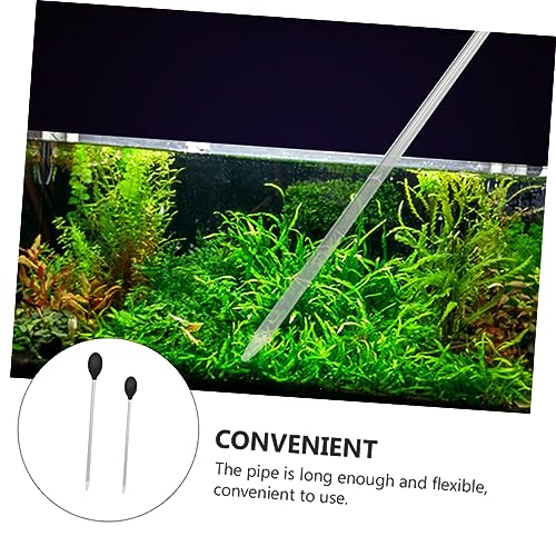 Kisangel 2pcs Aquarium Sand Cleaner Siphon Kit for Fish Tank Water Changing Flexible Nozzle Manual Gravel Vacuum for Fish Waste Removal Aquariums