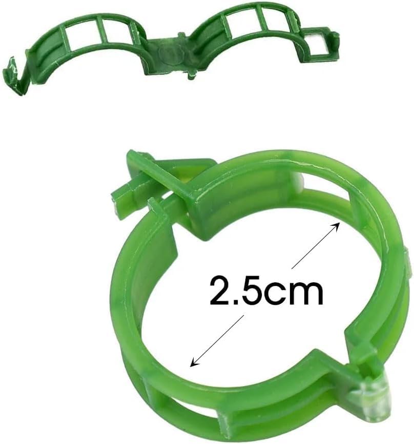 Plant Support Clips, Reusable Garden Clips Plant Holder Clips, Plastic Tomato Vine Grape Clips for String Trellis Plant Clips for Climbing Plants Support Outdoor Indoor Gardening Supplies (50, White) - color: White