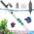 Electric Aquarium Vacuum Gravel Cleaner: 24W Fish Tank Vacuum Gravel Cleaner with Strong Suction for Automatic Water Change Algae Remover Sand Wash Water Shower and Water Circulation, Timed Off - color: Green