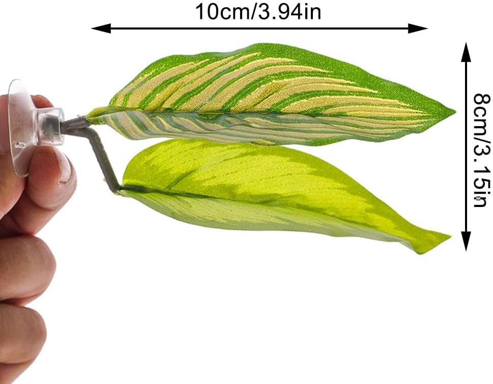 JJLFresheners Betta Fish Leaf Pad,Plastic Plant Betta Hammock Leaf Bed,Simulating The Natural Habitat for Betta Spawning Grounds,Suction Cup Betta Breeding Resting Bed Aquarium Décor Plastic Plants