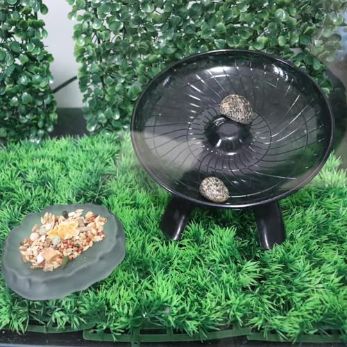 Hermit Crabs Wheel Toy, Hamster Running Wheel Toys, Small Animals Cage Accessory, Tank Accessory, Suitable for Hermit Crab Hamster - color: Black, size: Large