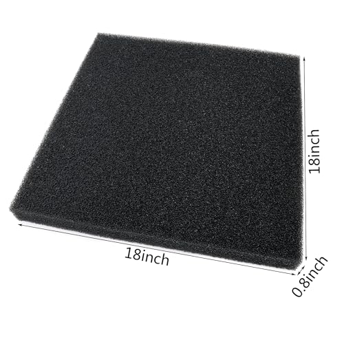 Aquarium Filter Bio Sponge Pad, Foam Sponges Filter Media, Cut fit it Filter Accessories for Fish Tanks and Ponds (18"x18"x1.6" (20PPI) 1 Pack) - size: 18"x18"x1.6" (20PPI) 1 PACK