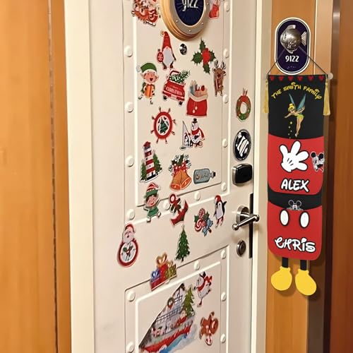 RUNROLE 8 Inch Felt Fish Extender - 2 Deep Pockets, Narrow Width to Right Fit The Cabin Door, HTV Friendly, Easily Customize, 2026&2027 FE for Gift Exchanges and Pixie Dust, Cruise Essentials