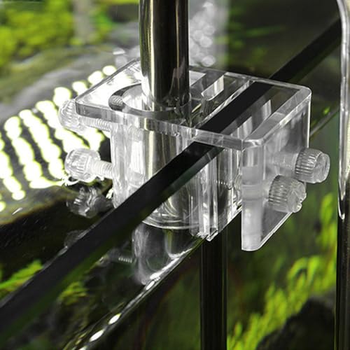 2Pcs Acrylic Transparent Aquarium Fish Tank Water Pipe Hose Fixing Clip Tube Clamp Holder, Fish Pipe Holder Fixed Clips for Holding Doing Pump Soft Hose