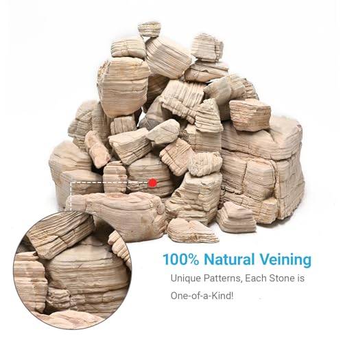 Aquarium Rocks 5lb Fish Tank Stone 2-5 inch Natural Pagoda Rocks for Aquascaping Landscaping Models Terrariums Reptile and Amphibian Enclosures-4-5Pcs - size: 5lb (2-5inch 4~5Pcs)