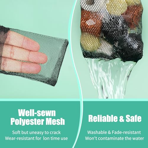 AQUANEAT 10pcs Aquarium Filter Media Bags, Fish Tank Coarse Mesh Bags with Plastic Zipper for Activated Carbon(3" x 8") - size: 3" x 8"