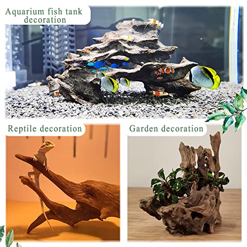 Natural Driftwood for Aquarium Decor Sinkable Reptile Wood Branches Fish Tank Log Habitat Decorations Terrarium Ornament Assorted