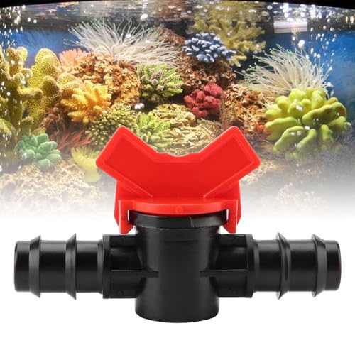 3/4" Plastic Line Hose Barbed Ball Valve Shut-Off Switch With Hose Barb Water Flow Control Connector for Aquarium Garden Micro Irrigation(3/4'') - size: 3/4''