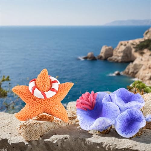 11 Pieces Aquarium Decorations with Resin Coral, Fish Tank Decorations Small Underwater Accessories, Artificial Plant for Betta Ornaments Aquarium Landscape