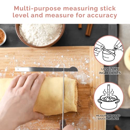 CuttleLab Measuring Cups and Measuring Spoons Set of 14 - Stainless Steel Measuring Cups and Spoons Set, Includes 1/8 Teaspoon Measuring Spoon, 1/8 Cup Measuring Cup, Leveler Dry (14, Country Chic) - color: Country Chic