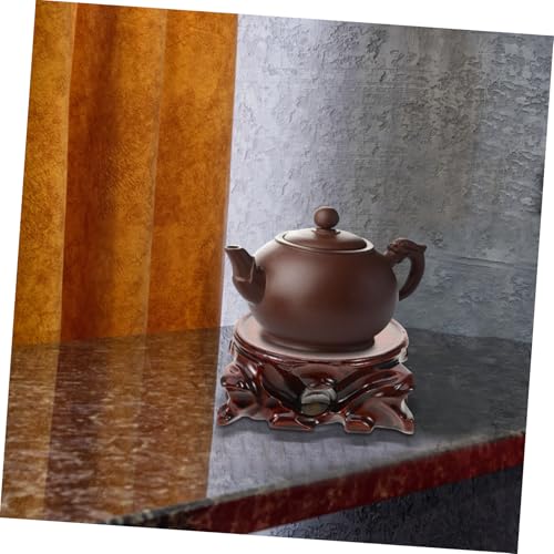 Ciieeo Small Wooden Display Base for Teapot Decor Wooden Stand Versatile Wood Pedestal for Storage Showcase for Home Office Desk Decor