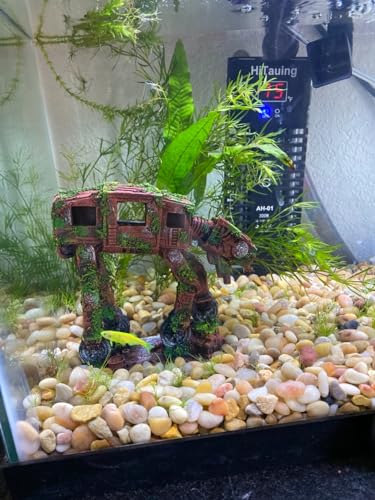 at-at Walker Aquarium Decorations Cool Fish Tank Decorations ATAT Walker Aquarium Decor Aquarium Castle Decor Betta Fish Hide Cave Ornament war Aquarium Decor