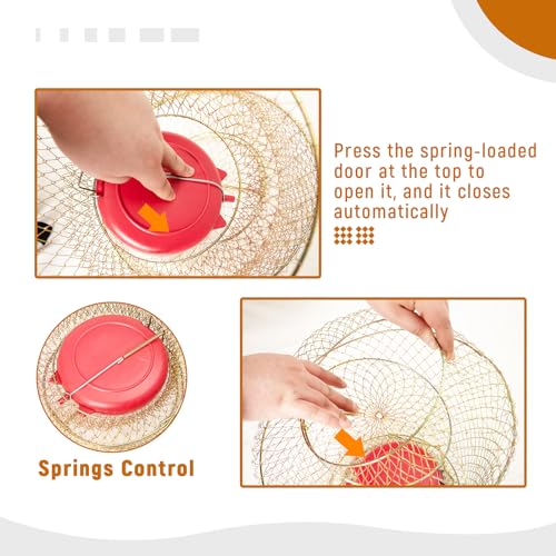 Fishing Basket 13"/33cm Foldable Fish Holder for Caught Fish with Floating Design