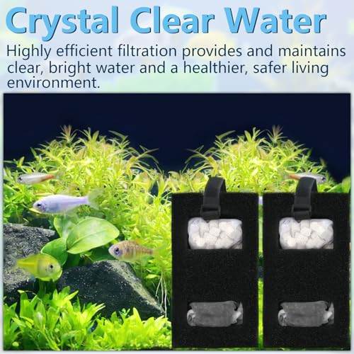 Aquarium Filter Media Set for Fluval SPEC, EVO, Betta and Flex Desktop Aquarium Series, Includes 2 Biomax Filter Media, 2 Carbon Filter Refills, 2 Foam Filter, 2 Filter Cord and 4 Cleaning Brushes