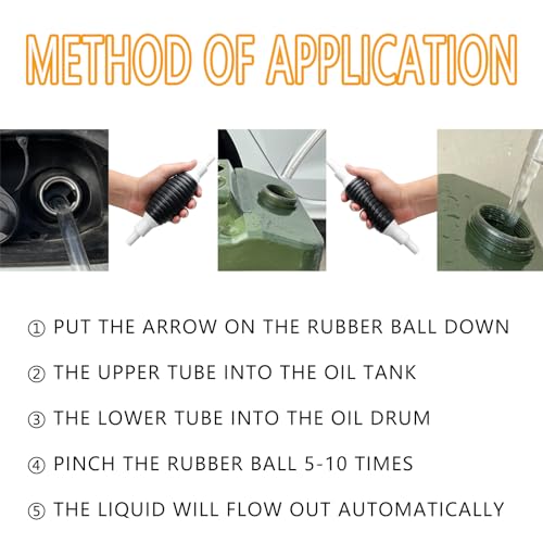 1 Pcs Siphon Hand Pump,Fuel Transfer Pump Siphon Pump, Gas Siphon,Used For Most Cars, Trucks, Suvs, With 78in Siphon Hose