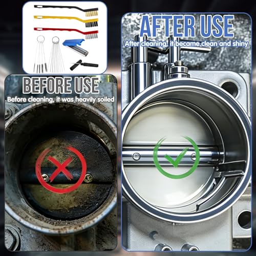 7Pcs Carburetor Jet Cleaning Tool, Professional Carb Jet Cleaning Kit & Welding Tip Cleaner with Brushes, Stainless Steel Needles & Hooks for Motorcycle ATV Chainsaw & Welder - color: B-Style-7PCS