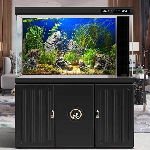Underwater Aquarium Background Undersea Aquatic Plants Fish Tank Background Sandy Sea Floor Scene Terrarium Backgrounds Lush Green Sea Grass Moss Rock Scene Reptile Tank Enclosure Backgrounds 24x12in - color: Green_Blue, size: 24(W)x12(H)in