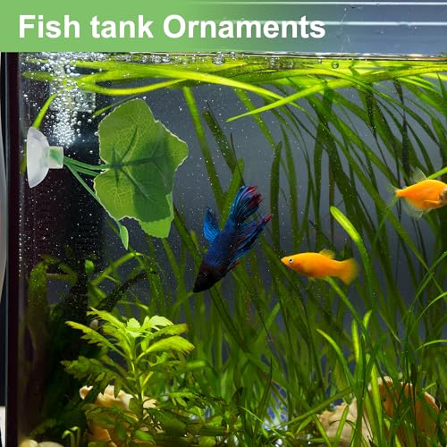 Betta Fish Leaf, Natural Habitat Simulation for Betta Spawnings Grounds, Betta Spawnings Leaves, Resting Bed, Large and Small Leaves, Green