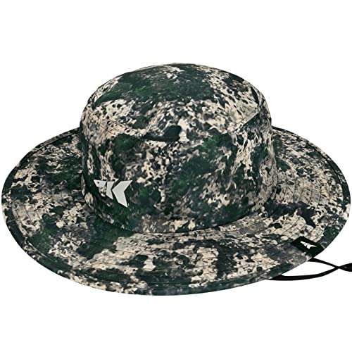 KastKing Sol Armis UPF 50 Boonie Hat - Sun Protection Hat, Fishing Hat, Beach & Hiking Hat, Paddling - color: Boulder Camo Origins, size: Laser-vented Design