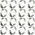 ZIPCCI Hose Clamp, 1-2 Inch Worm Gear Hose Clamps Stainless Steel for Fuel Line, Pipe, Radiator, Tube and Fuel Line, 27-51mm (16pack) - size: 27-51mm