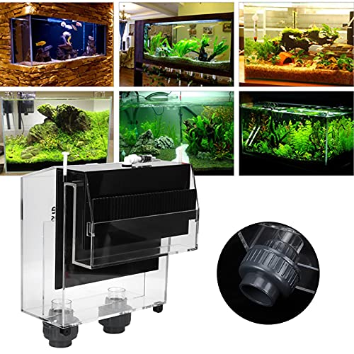 Ejoyous Overflow Box, Acrylic Self Start Siphon Hang On Overflow Box for Fish Tank Aquarium