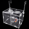 Hamiledyi Acrylic Breeding Isolation Box - Transparent Aquarium Hatchery for Guppy/Shrimp/Small Fish, Safe Nursery Tank with Air Tube & Suction Cups(7.8" × 3.9" × 3.9") - size: M(7.8" 3.9" 3.9")