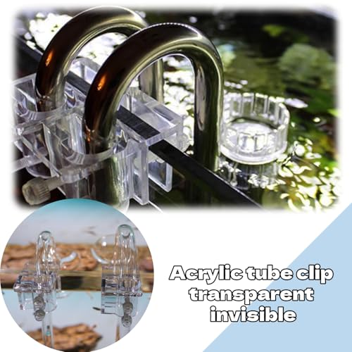 3Pcs Acrylic Aquarium Hose Holder Practical Tube Clips Aquarium Water Pipe Clamp for Fish Tank Water Pump Pipe Mounting