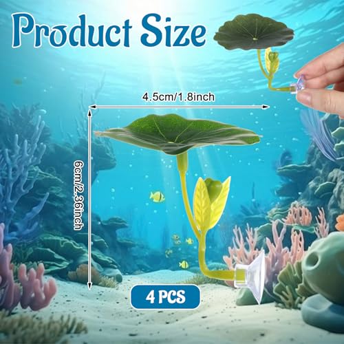 3 Pcs Betta Fish Hammock, Betta Leaf Hammock for Bettas Fish with Suction Cup, Safe Resting Spot for Fishes Tank