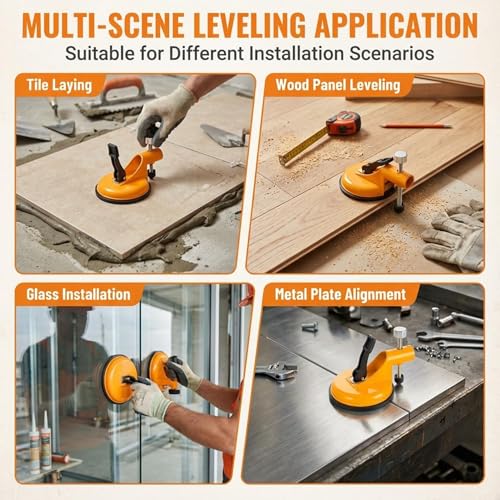 Adjustable Height Setter - Professional Countertop Leveling Tool,Adjustable Height Setter Countertop Leveling Tool- Vacuum Suction Clamp,Professional Installer & Experienced DIY - color: 1pcs